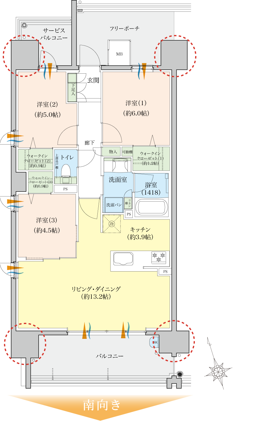 a1タイプの間取り図