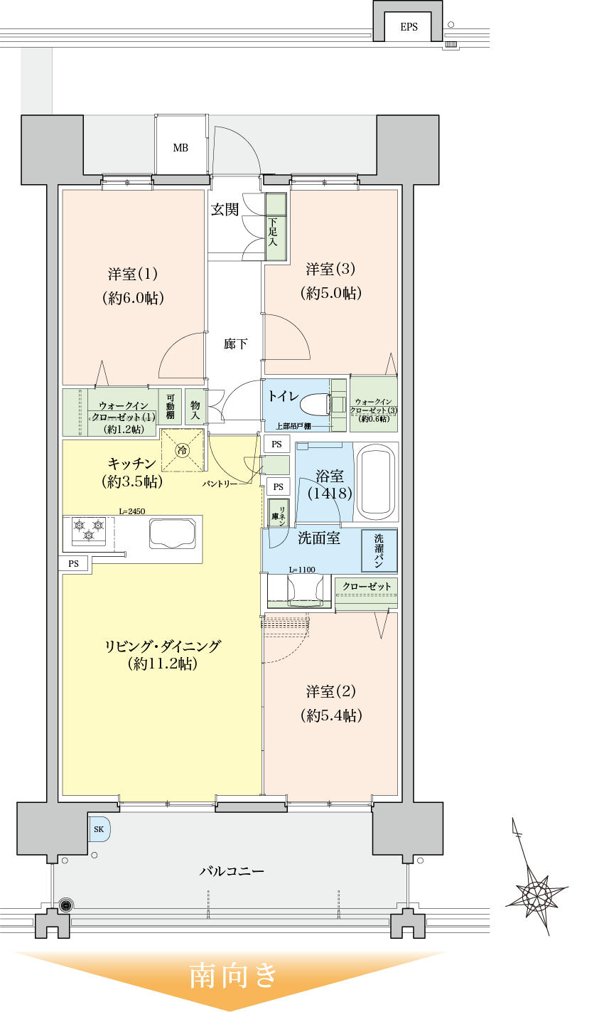 b1タイプの間取り図
