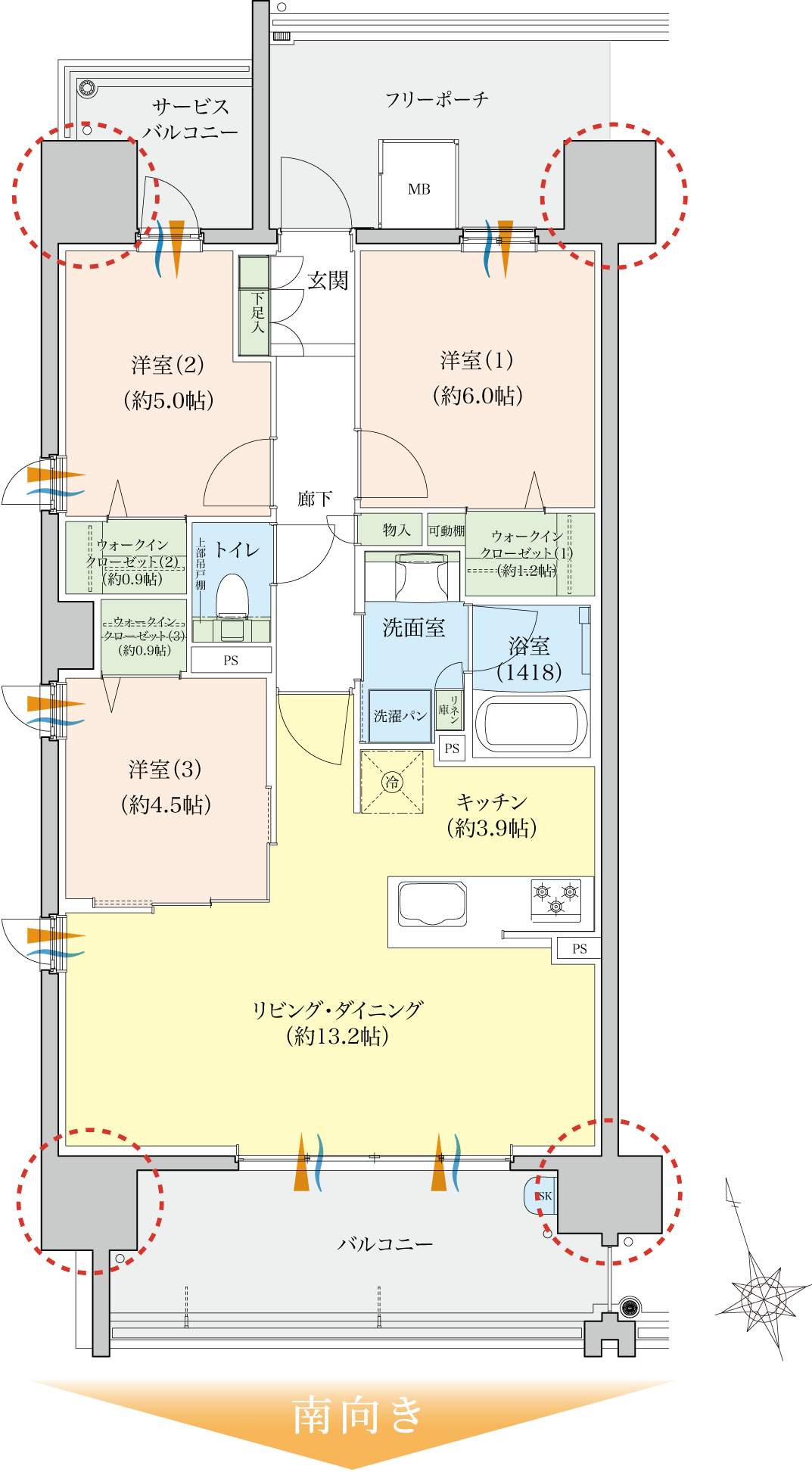 a1タイプの間取り図