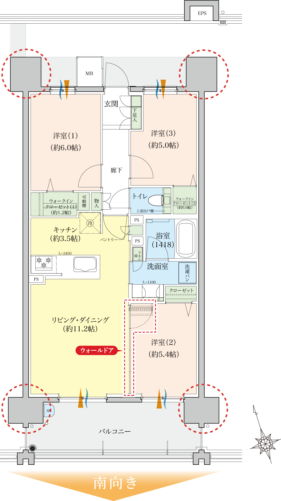 b1タイプの間取り図