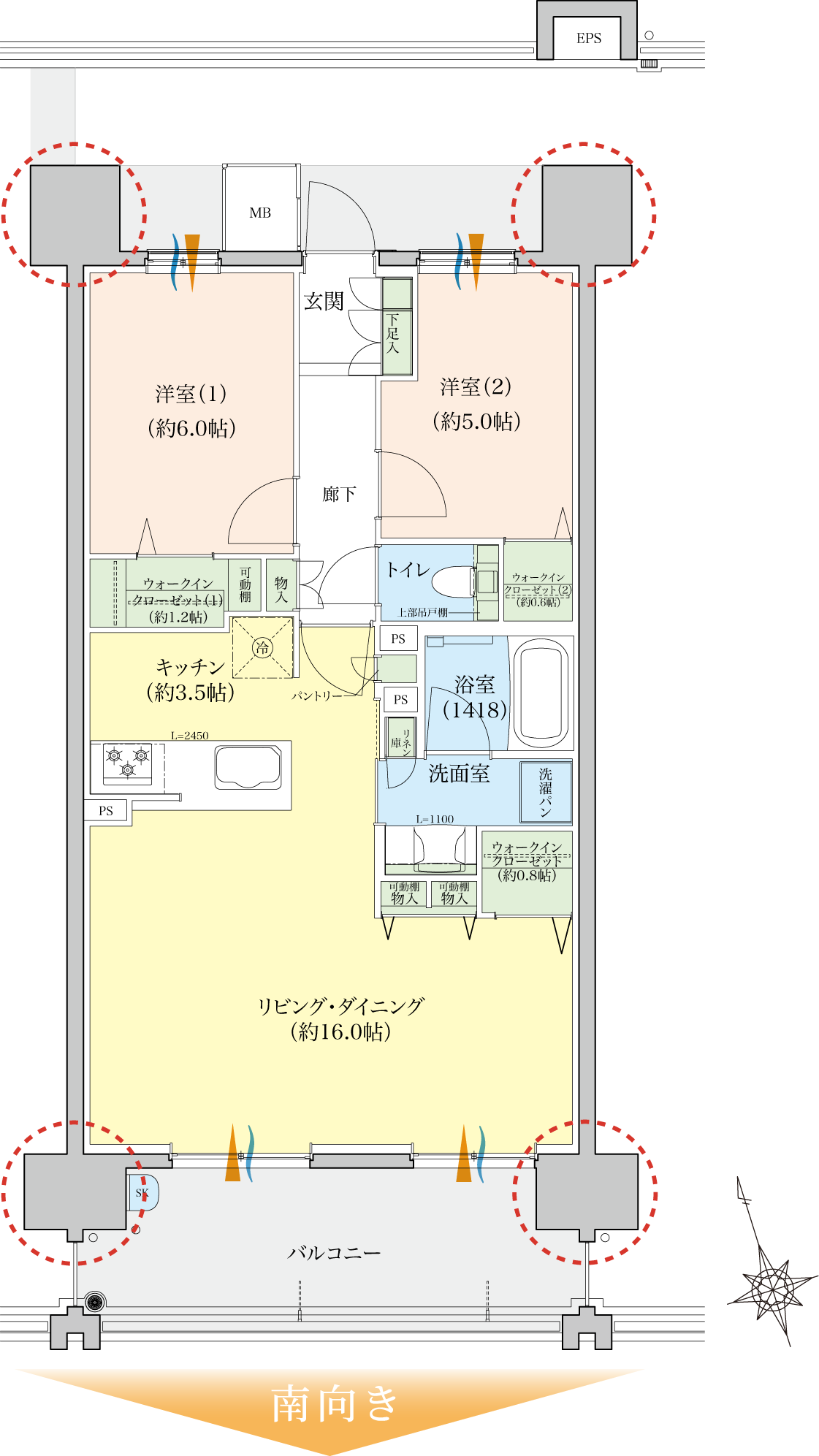 b2タイプの間取り図