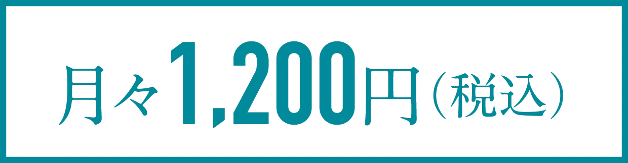 月々1,200円（税込）