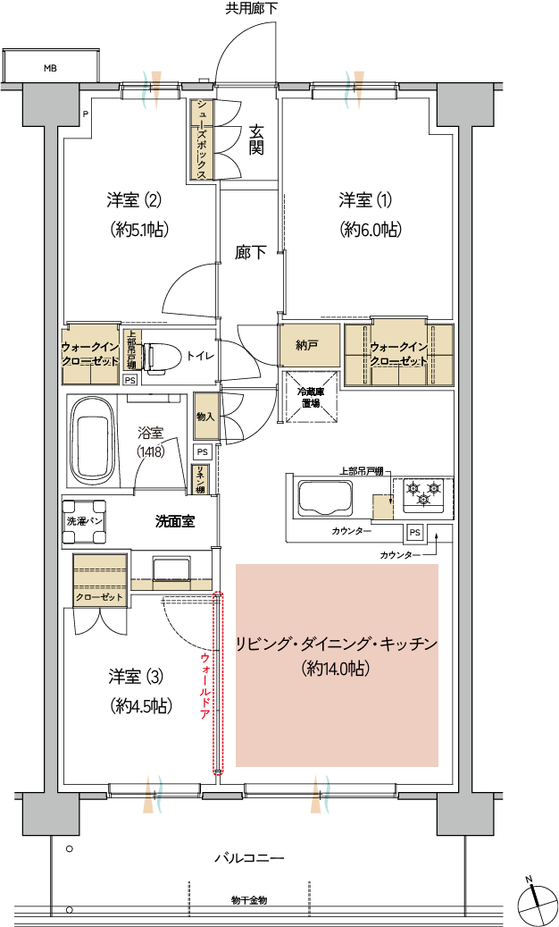 Faタイプ間取り