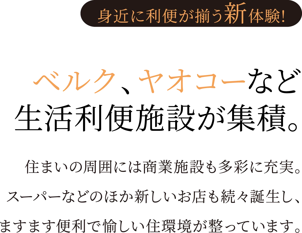 ウニクス川越など利便施設が集積。