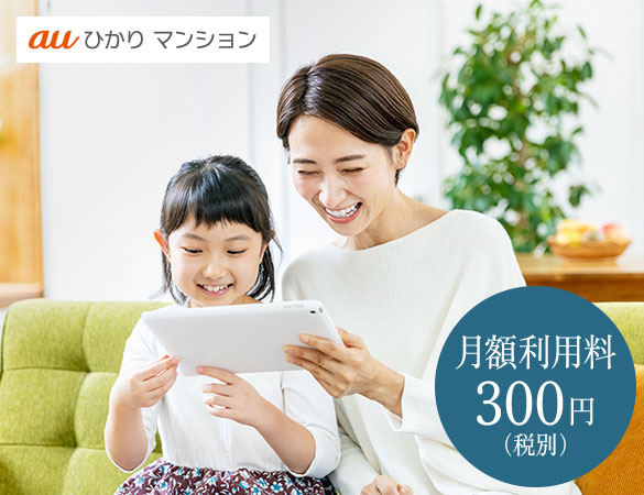 auひかりマンション 月額利用料300円（税別）