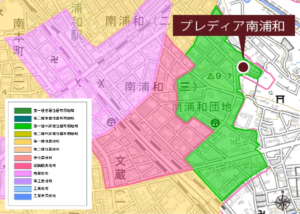 第一種中高層住居専用地域図