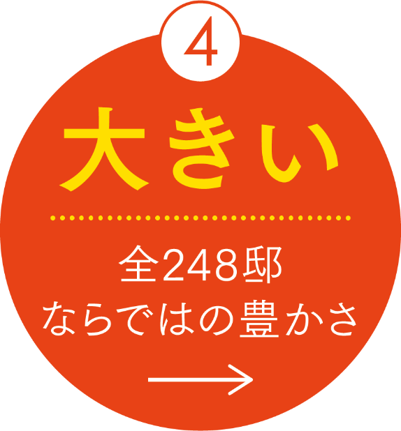 point4|大きい|全248邸ならではの豊かさ