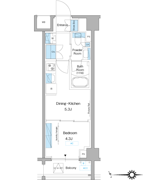 B1type 間取り図