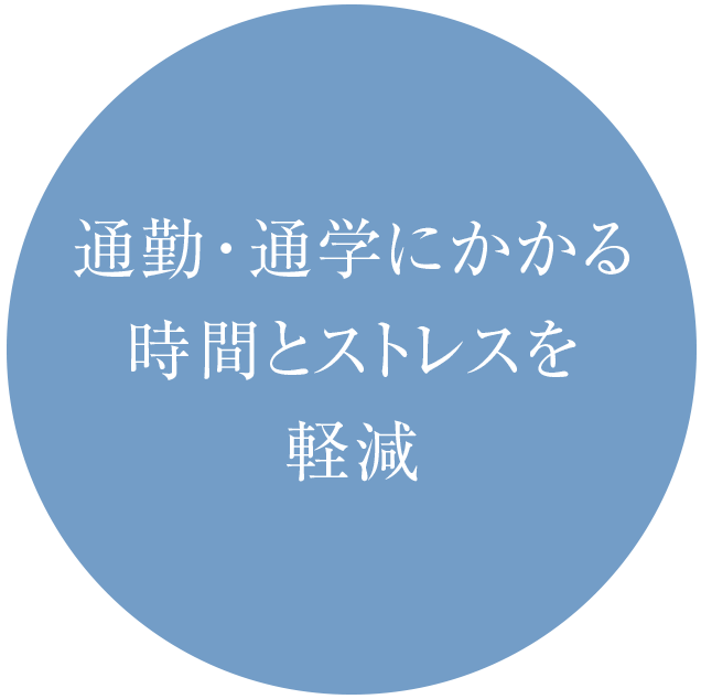 通勤・通学にかかる時間とストレスを軽減