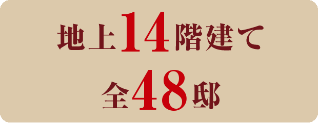 地上14階建て　全48邸