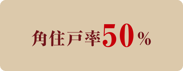 角住戸率50％