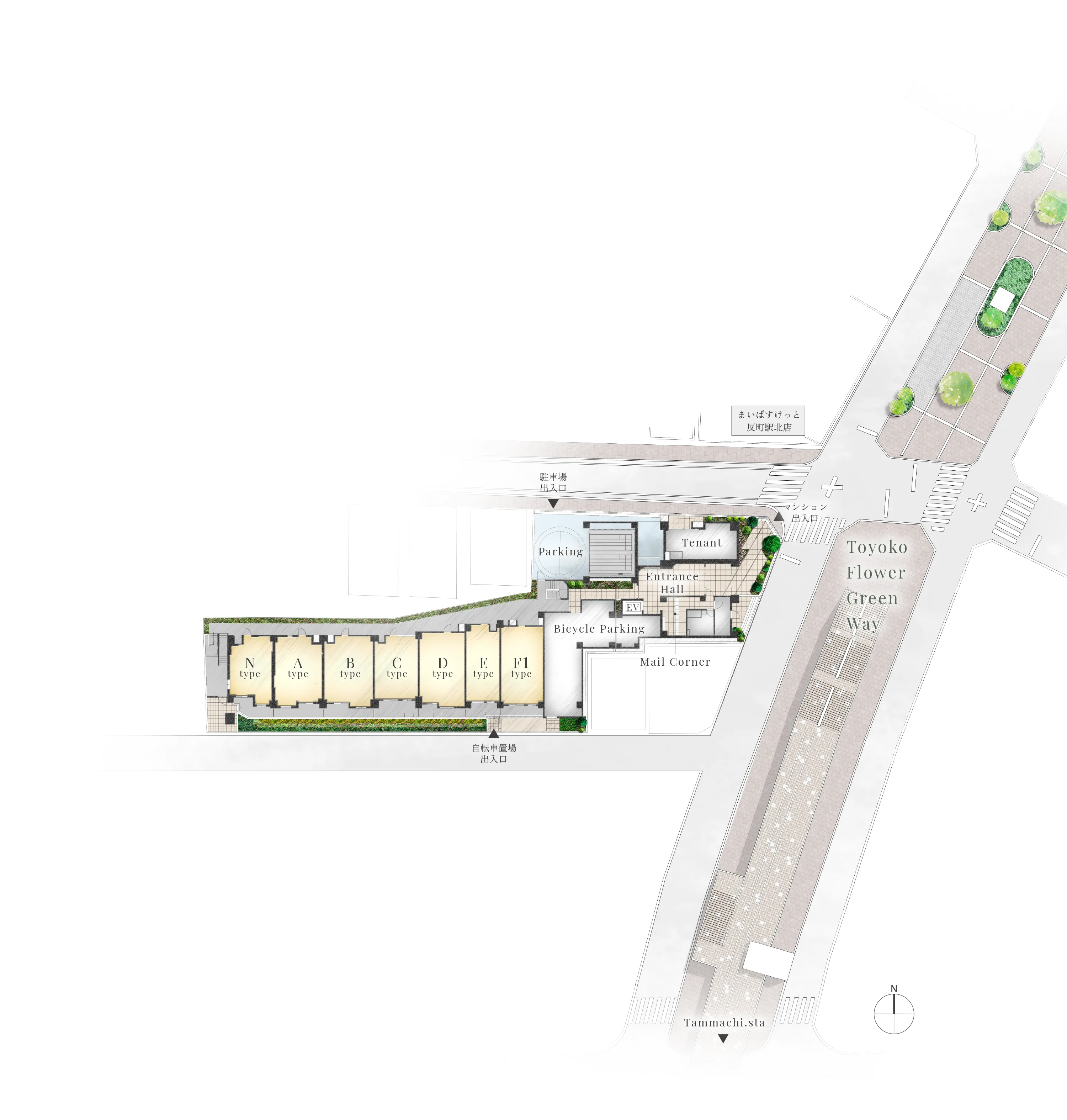 敷地配置イラスト