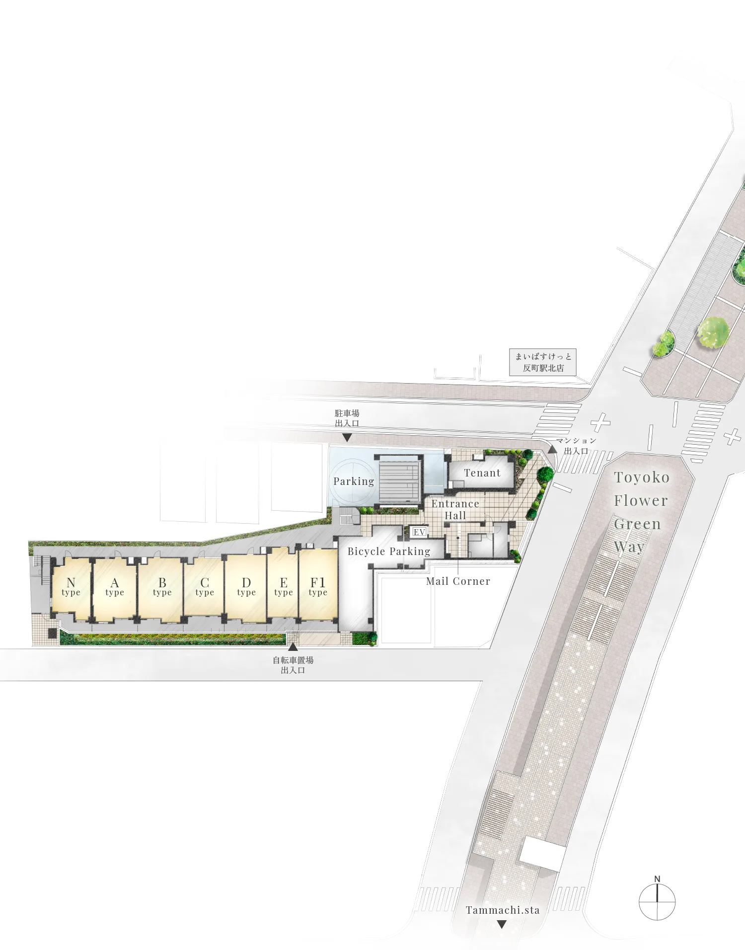 敷地配置イラスト